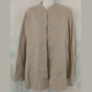 Tilley Linen Beige Linen Blend Safari Tunic